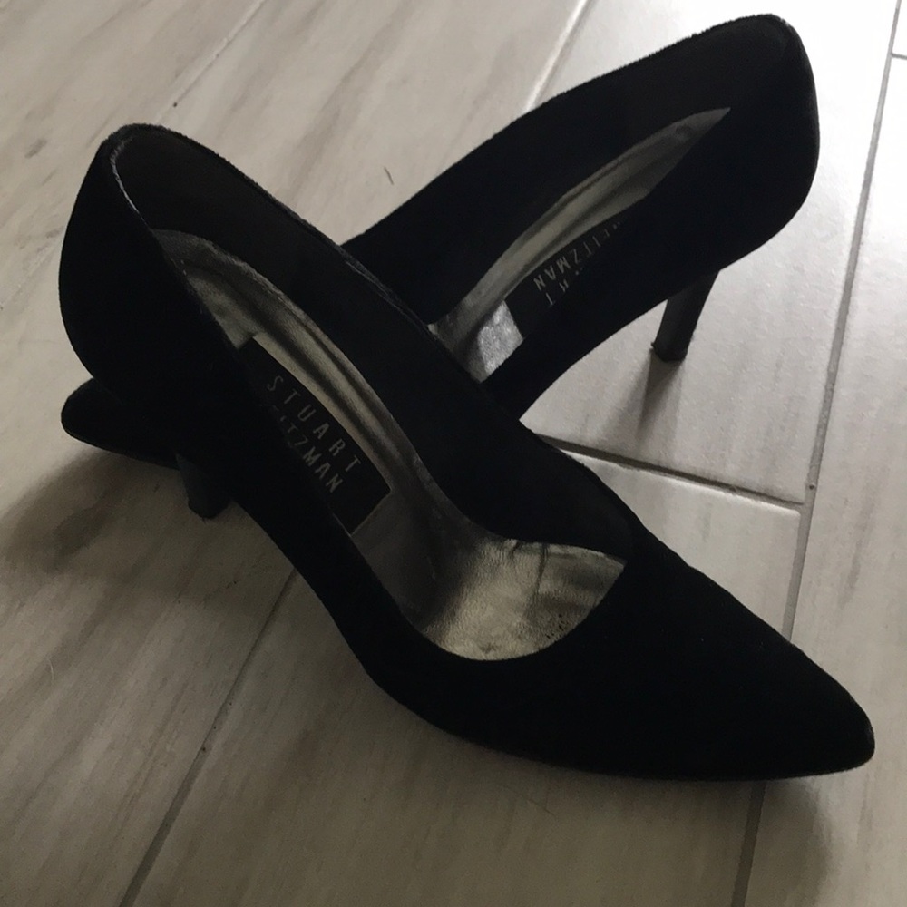 Stuart Weitzman velvet black pumps